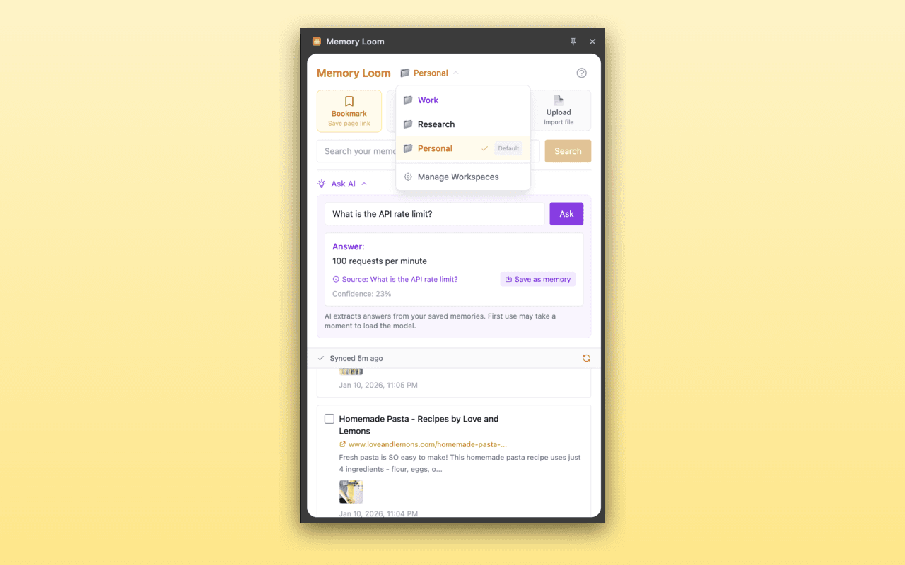 Workspace organization